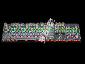 美尚e族 HJK900電鍍朋克鍵盤詳情圖